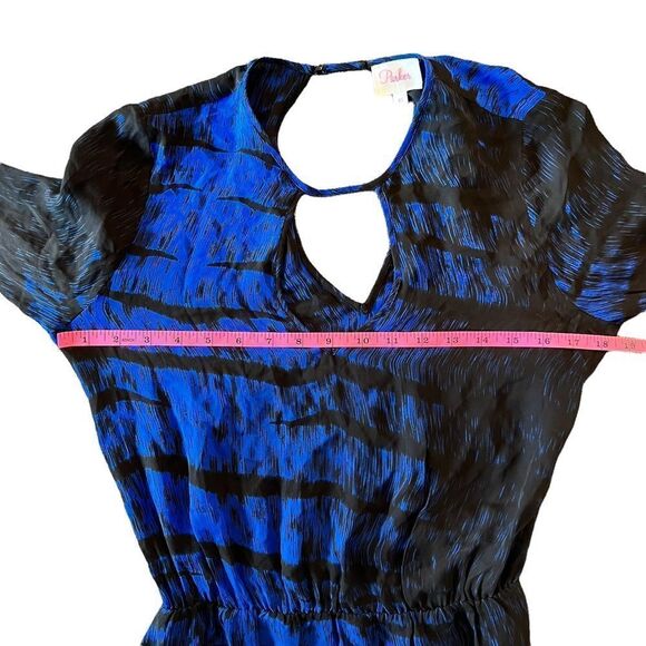 PARKER Revolve Cobalt Phantom Flare Keyhole 100% silk dress - Picture 5 of 8